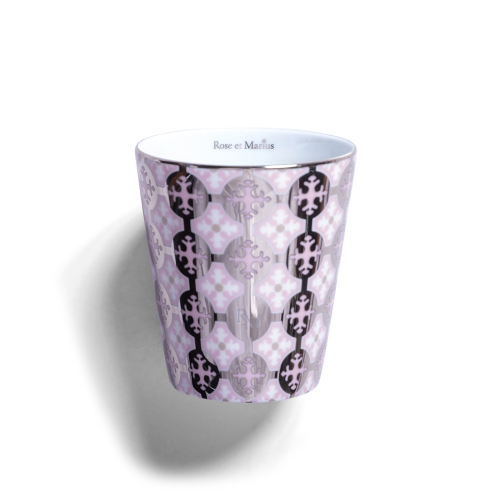 Precious refillable candle - Neou pink pattern