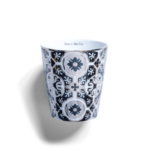 Precious refillable candle - Casteu black pattern