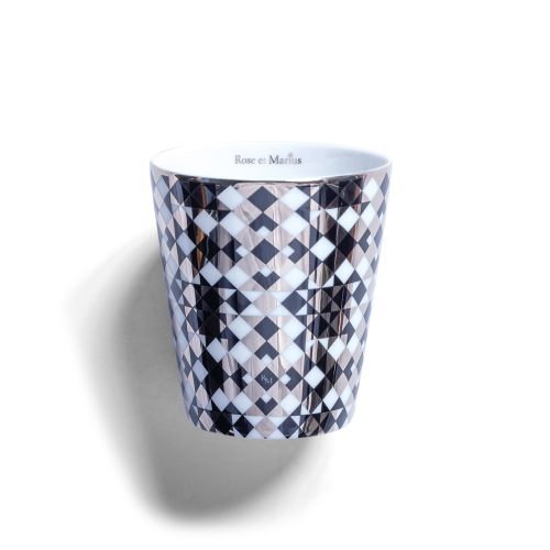 Precious refillable candle - souleu black little pattern