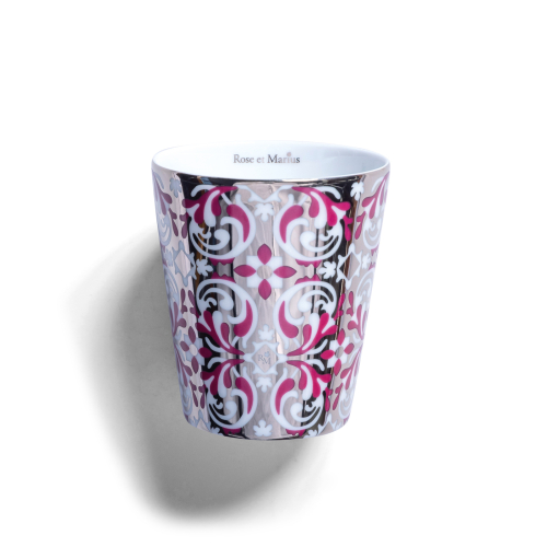 Precious refillable candle - oustau fuchsia pattern