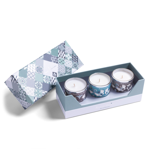 BOX OF MINI SCENTED CANDLES...