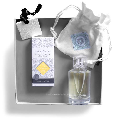 COFFRET SPRAY D'INTÉRIEUR & CARREAU PARFUME - Fleur d'oranger