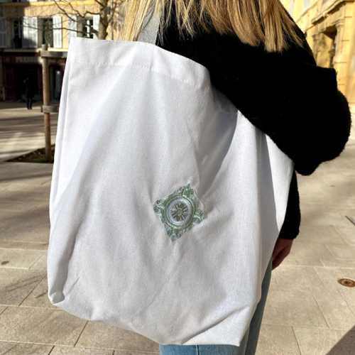 the embroidered tote bag